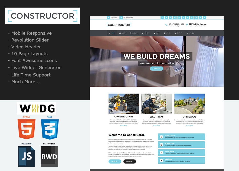 Constructor Weebly Theme Updated