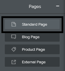 Create a Standard Weebly Page
