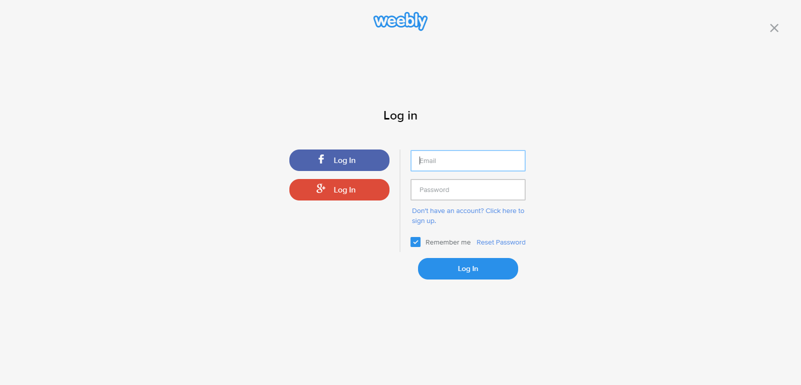 how to log into your Weebly account