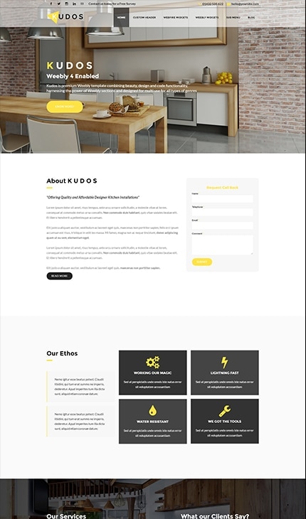 Kudos Weebly Template