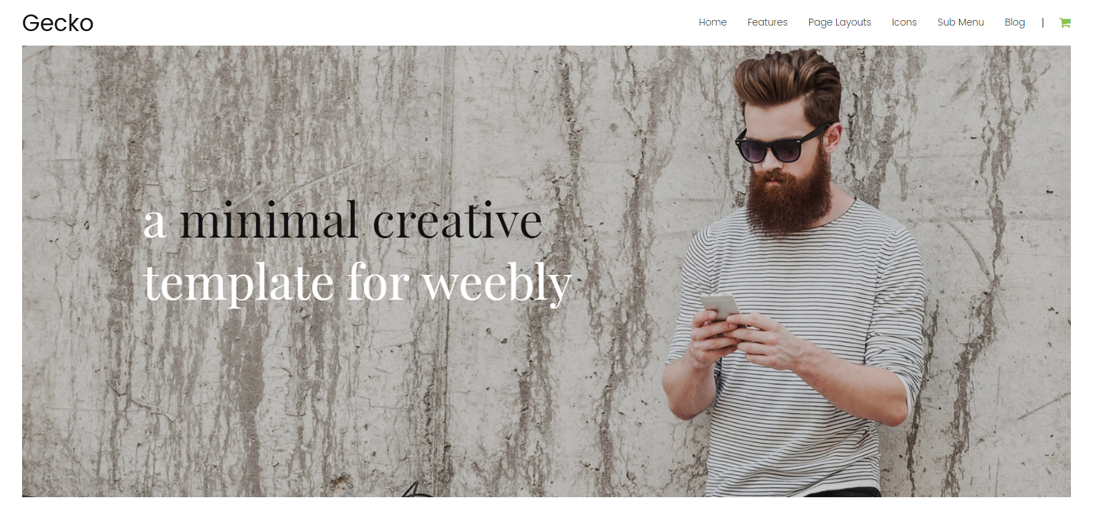 a simple weebly template that packs a punch